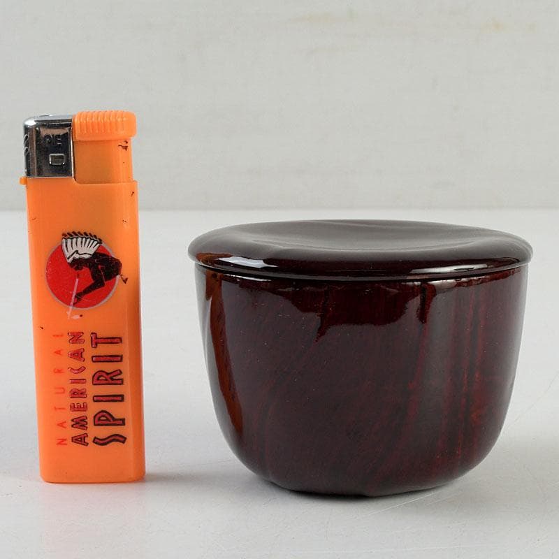 茶道具　塗師　前田松斎作　黒漆　茶器　共箱　V　9318