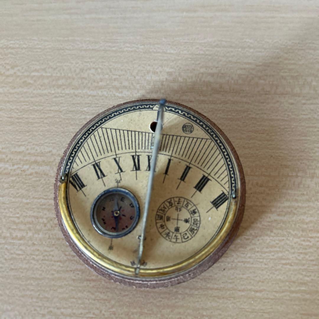 明治大正時代　携帯日時計　方位磁石　骨董品　アンティーク　ヴィンテージ　当時物