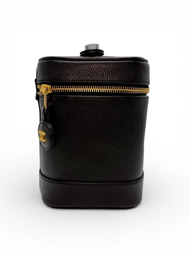 【美品】CHANEL バニティバッグ キャビアスキン 黒
