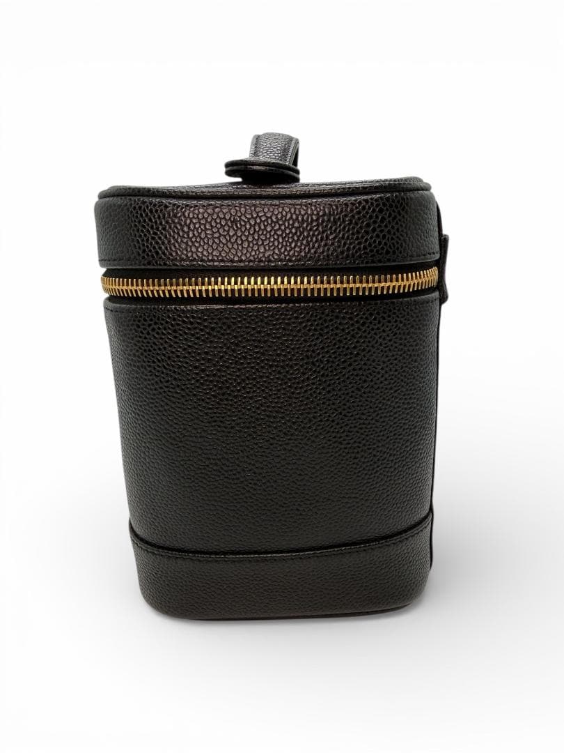 【美品】CHANEL バニティバッグ キャビアスキン 黒