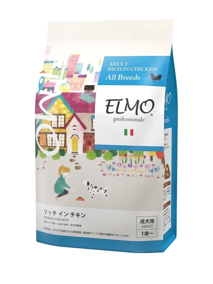 【お得！】9キロ　ELMO ドッグフード リッチイン チキン 成犬用