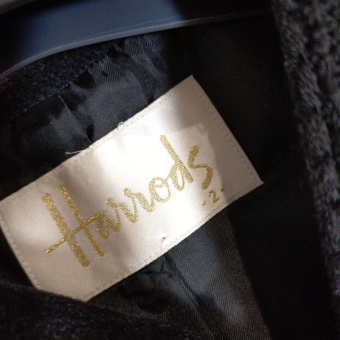 Harrods　ハロッズ　ロングコート　アンゴラ　シルク　ウール　カシミヤ