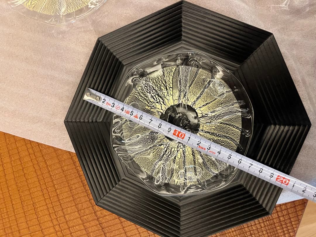 西中千人　ガラス　銘々皿五客　向付　平皿　ケーキ皿　5客