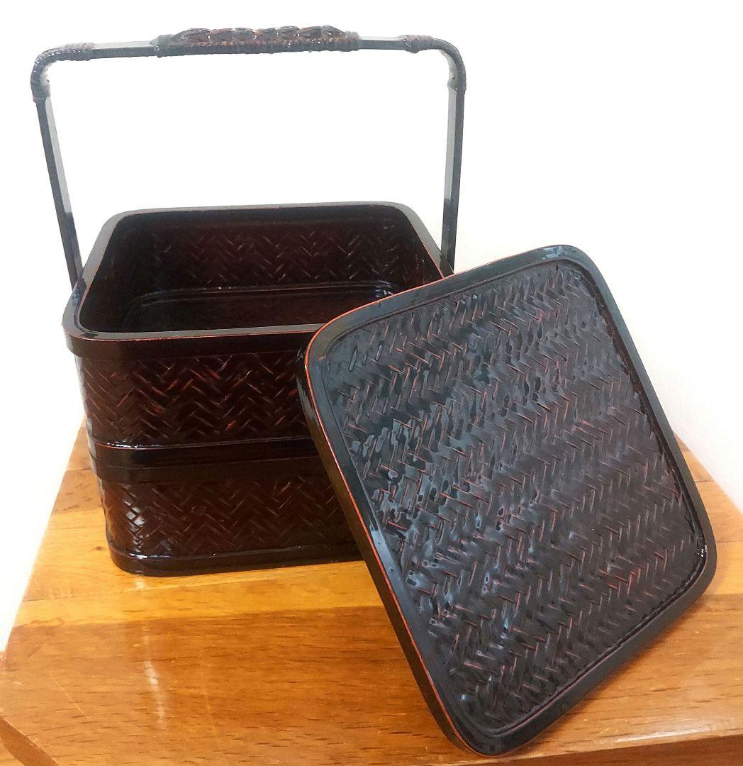 美品　竹細工　お節料理　ランチボックス　裁縫箱　茶籠　和モダン