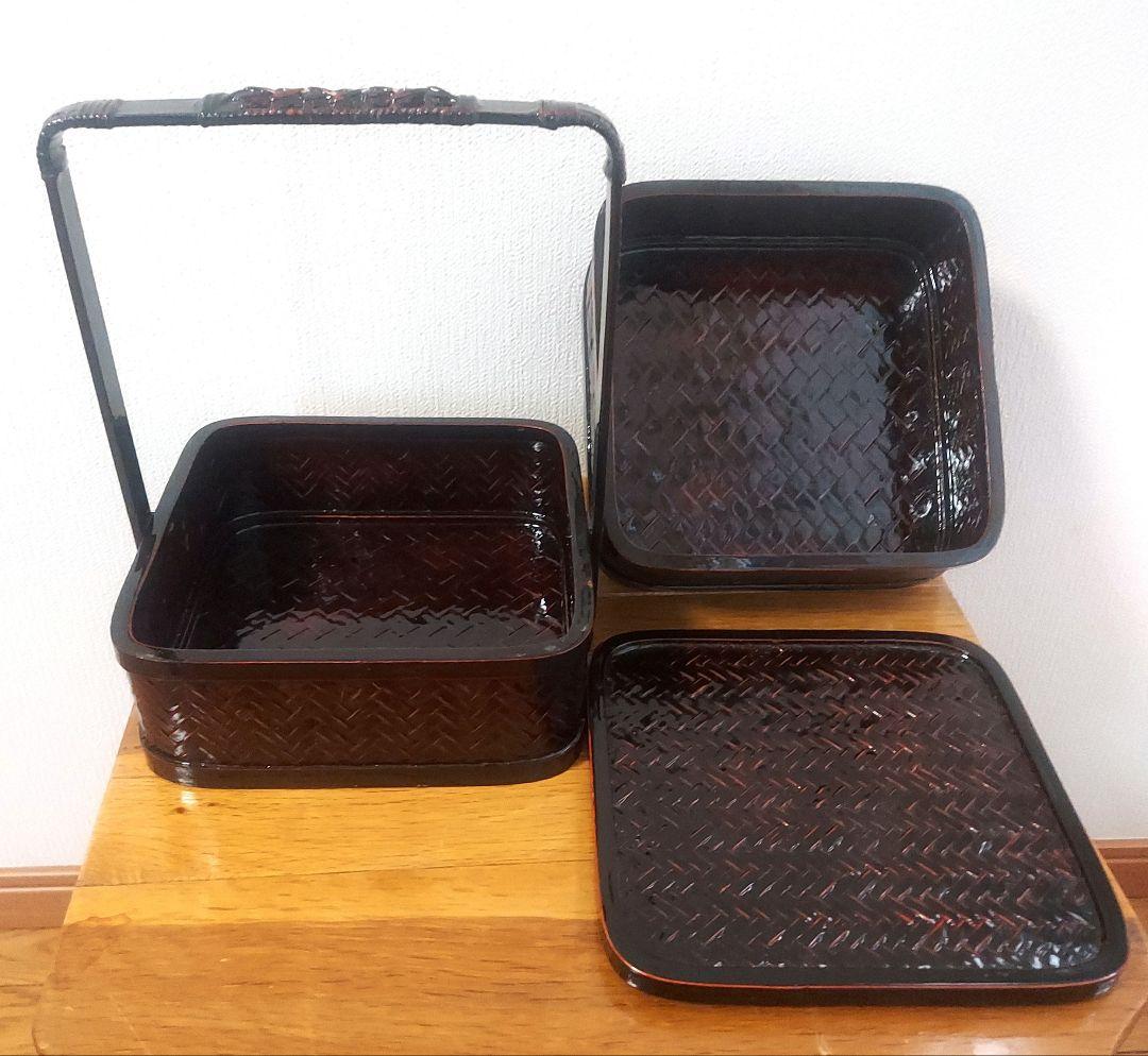 美品　竹細工　お節料理　ランチボックス　裁縫箱　茶籠　和モダン