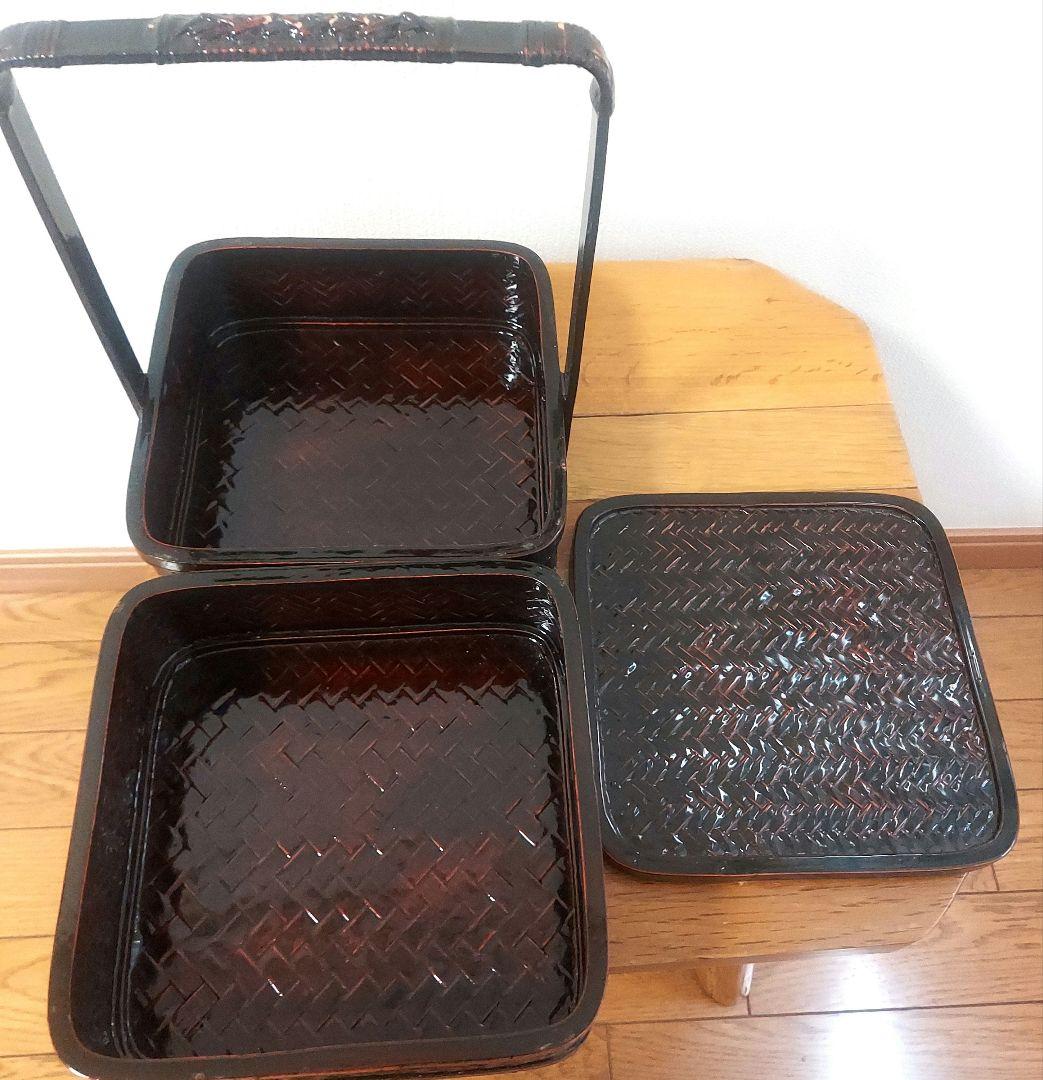 美品　竹細工　お節料理　ランチボックス　裁縫箱　茶籠　和モダン