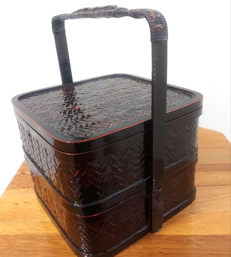 美品　竹細工　お節料理　ランチボックス　裁縫箱　茶籠　和モダン