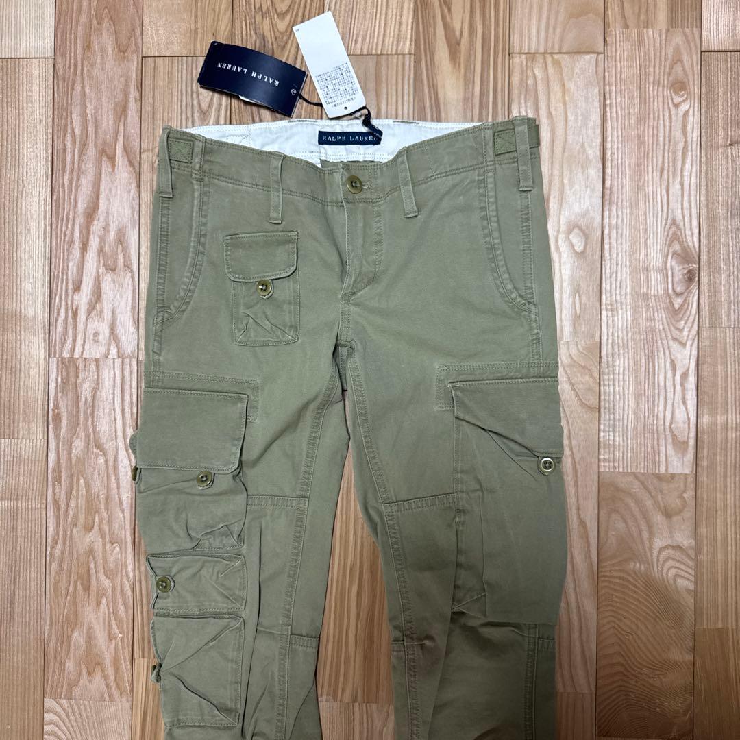 希少 RALPH LAURENカーゴパンツ カーキ ストレッチ　スキニー