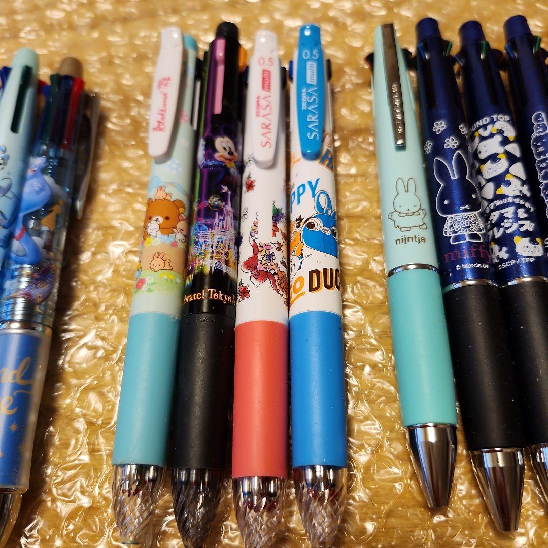 ディズニー、キティ、ミッフィーなどのボールペン（多色ペン）セット