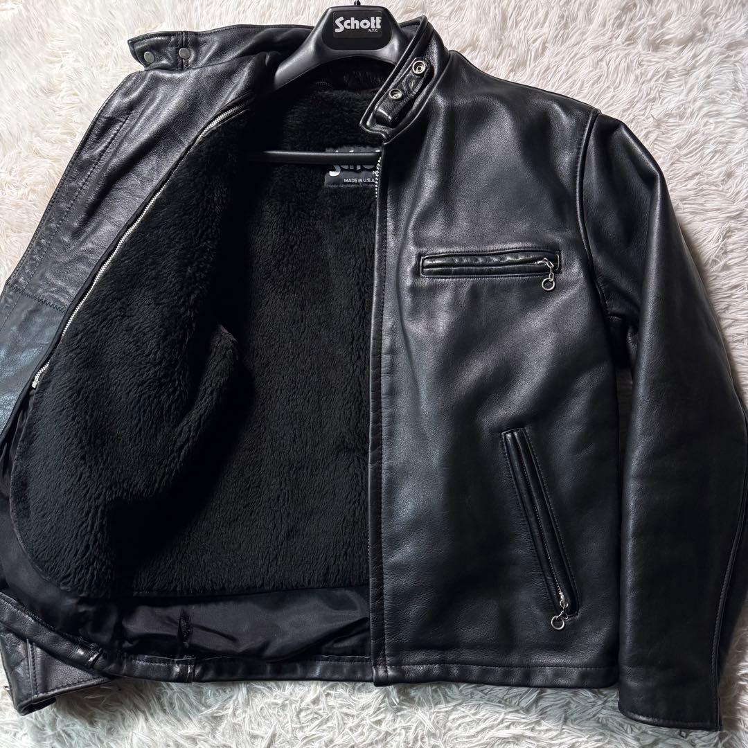 ワ*ズ様 【米国製】schott ライダースジャケット　シングル 641 黒　本