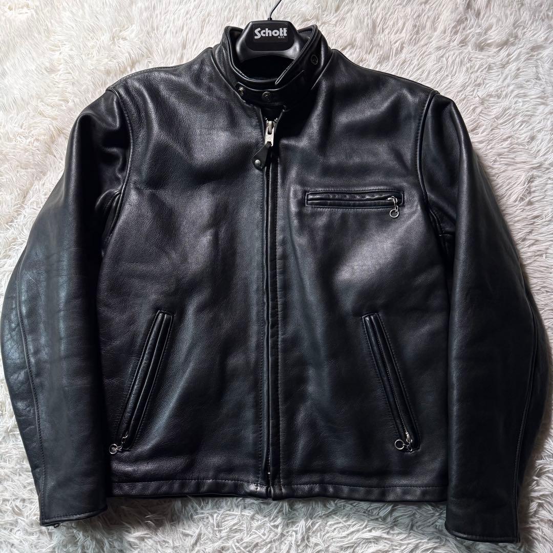ワ*ズ様 【米国製】schott ライダースジャケット　シングル 641 黒　本