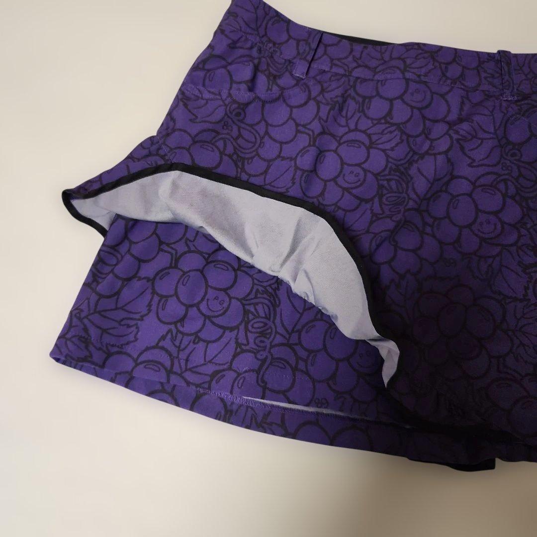 パーリーゲイツのRG ブドウ柄 紫色 シャツとフリルスカート