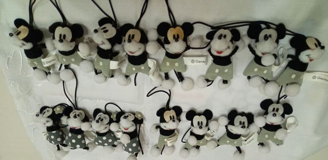 ミニぬいぐるみストラップ ミッキー＆ミニー　16個セット
