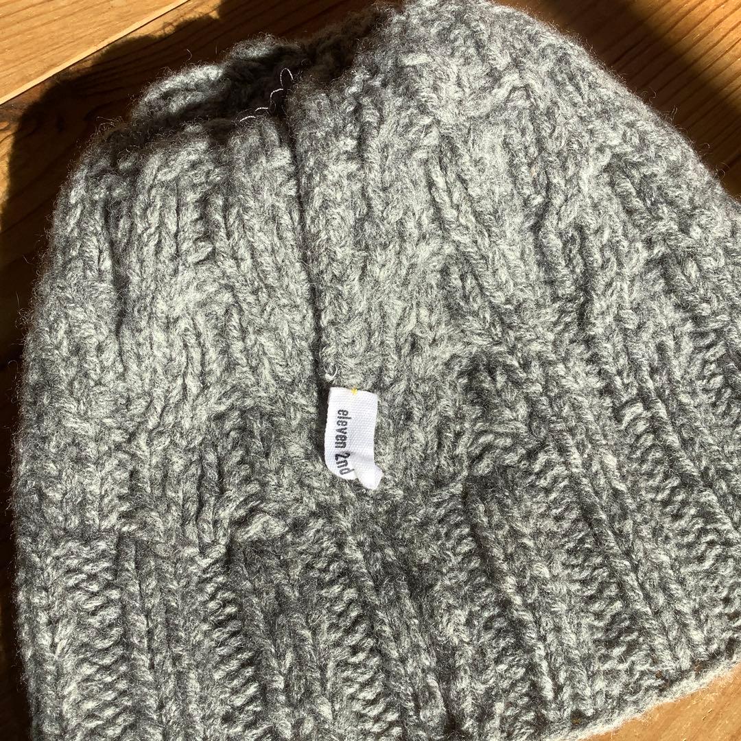 eleven 2nd カシミアウールアラン模様ニット帽