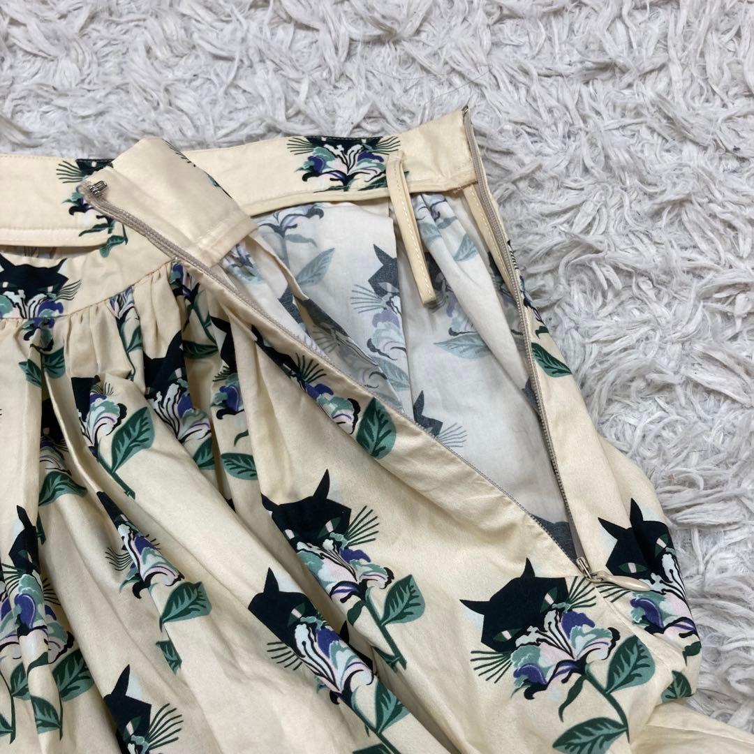 イタリア製 miu miu ミュウミュウ プラダジャパン 猫デザインスカート