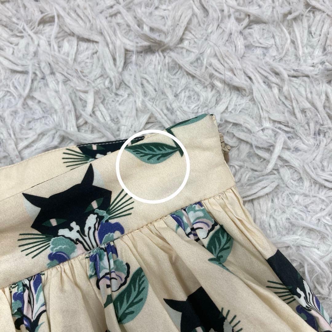 イタリア製 miu miu ミュウミュウ プラダジャパン 猫デザインスカート