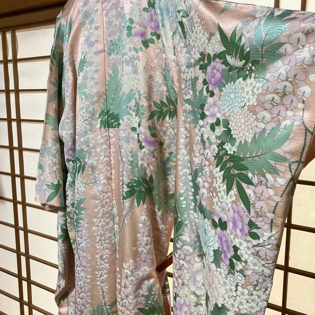 @*e様 振袖 藤の花　シルク