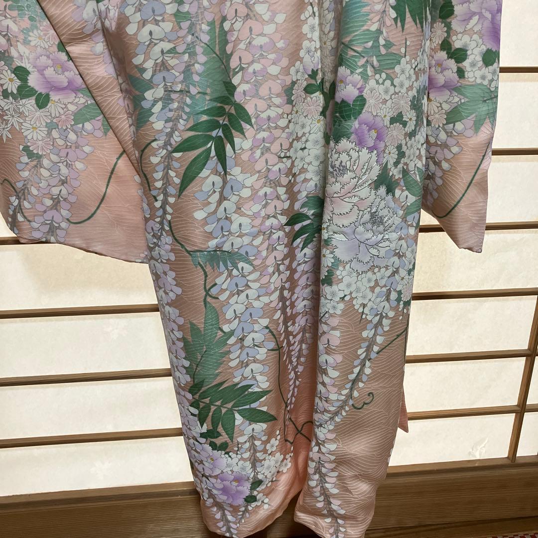 @*e様 振袖 藤の花　シルク