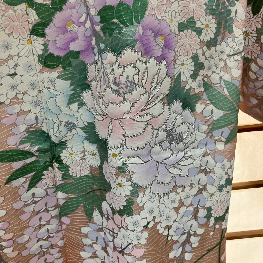 @*e様 振袖 藤の花　シルク