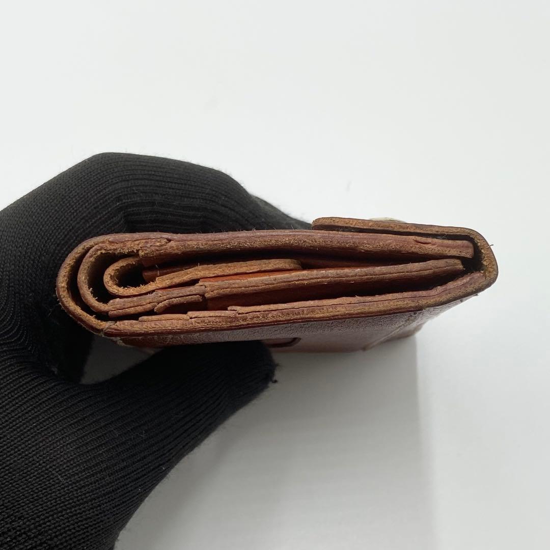 極美品　現行　イルビゾンテ　折り財布　オールレザー　ブラウン　イタリア製