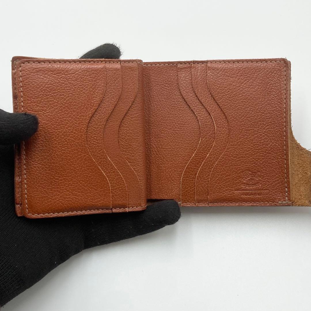 極美品　現行　イルビゾンテ　折り財布　オールレザー　ブラウン　イタリア製