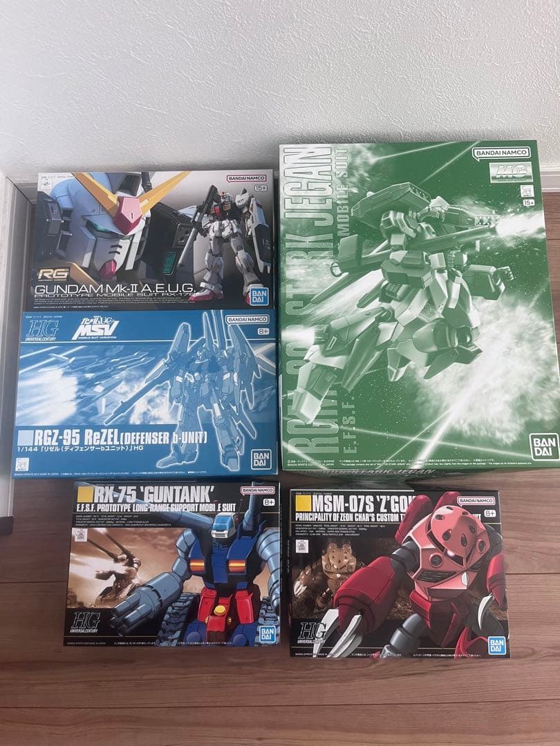 ガンプラまとめ売り積みプラ　MG HG RG スタークジェガン　リゼルマークII