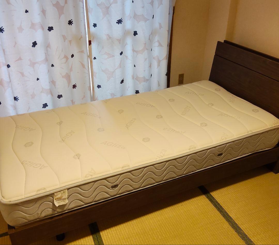 フランスベッド　ベッドフレーム/マットレスセット　シングルサイズ