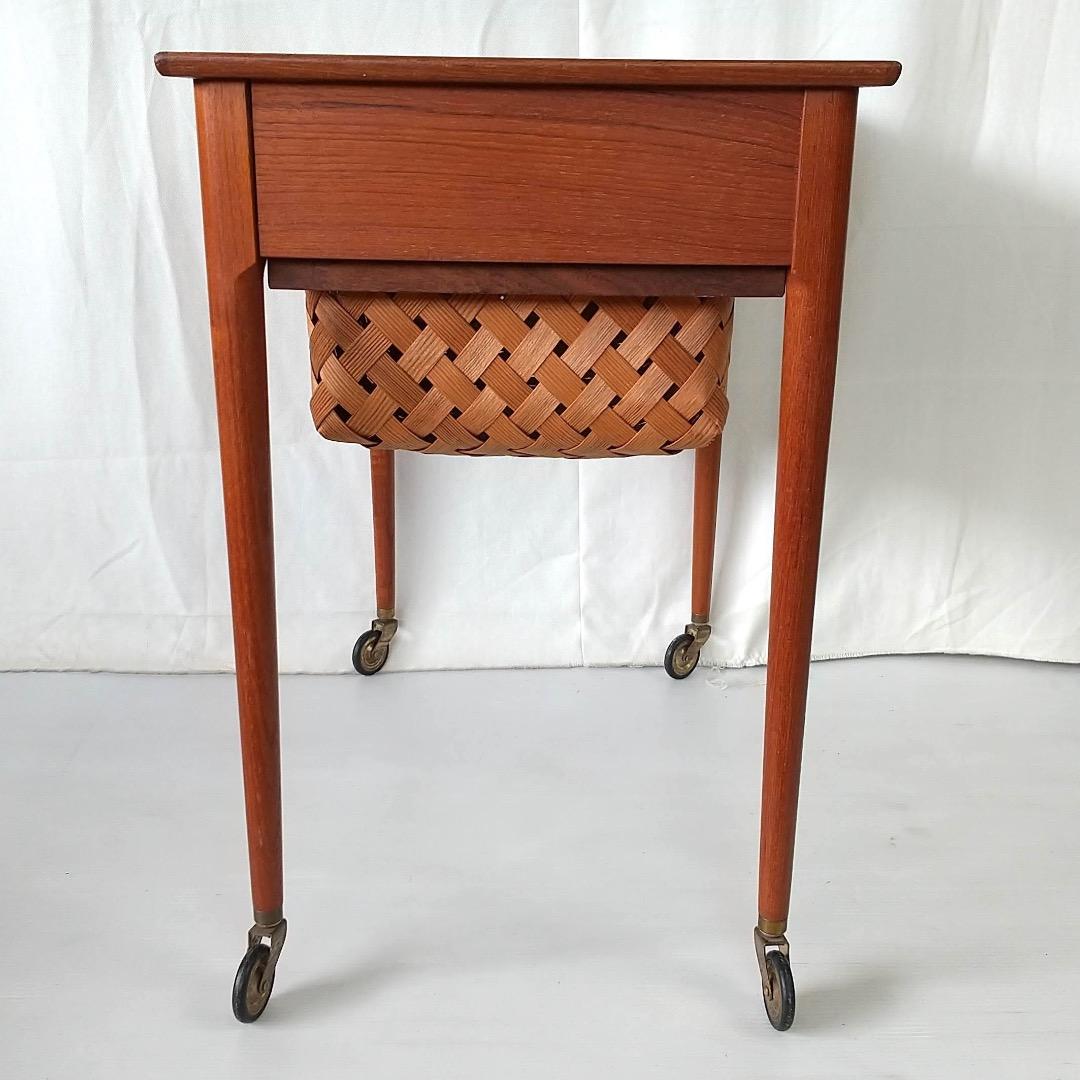 ソーイングワゴン　テーブル　デンマーク　北欧家具　ヴィンテージ