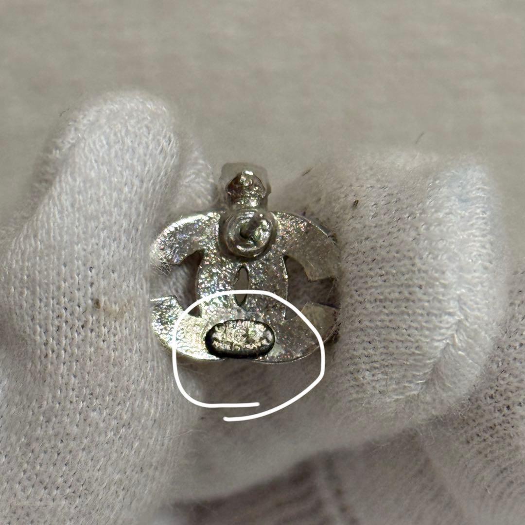 CHANEL シャネル　ピアス CCマーク ラインストーン ピンクベージュ