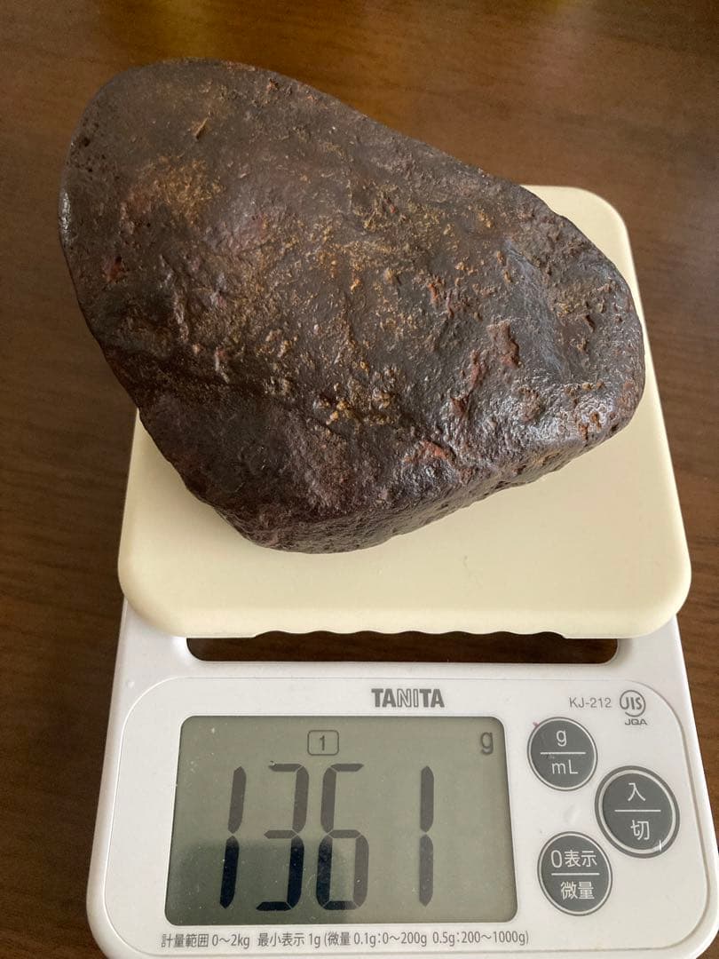 鑑定書付き南丹隕石 重さ1.3KG 鉄隕石