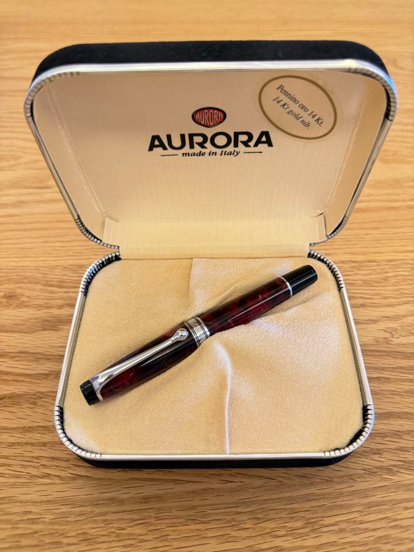 AURORA アウロラ 万年筆 ミニ オプティマ バーガンディ M
