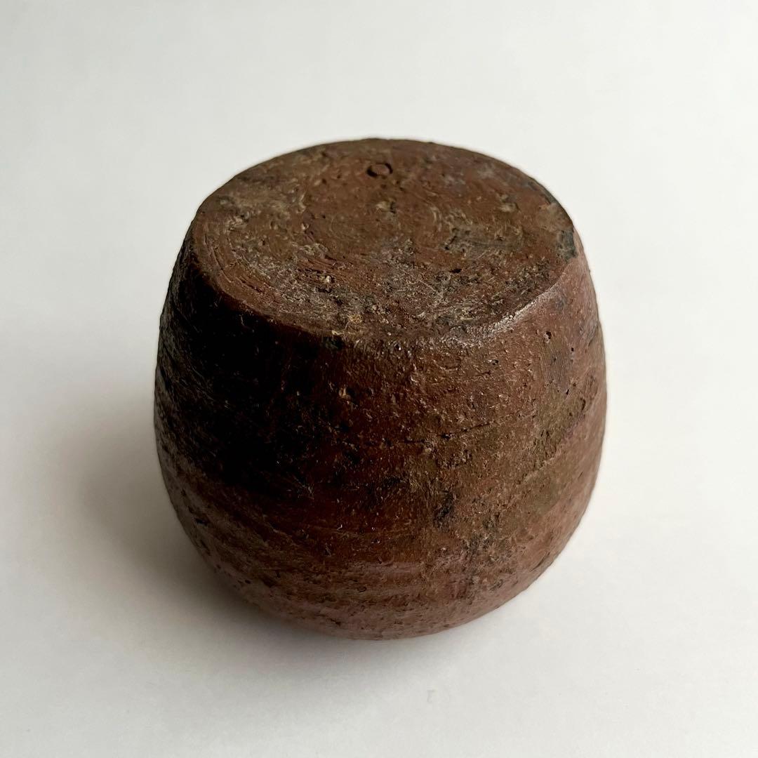 江戸期　古備前　焼締　小壺　お歯黒壺