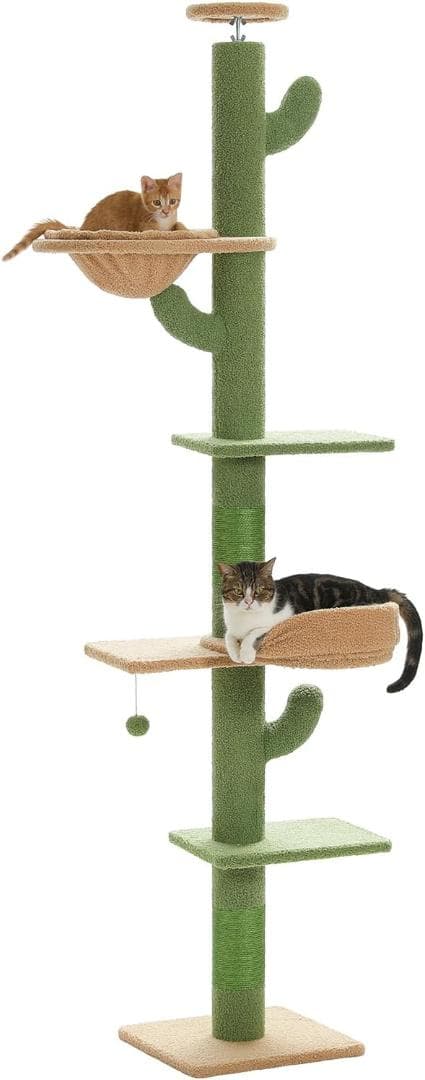 PETEPELA(ぺテぺラ)キャットタワー 突っ張り 205~255cmグリーン