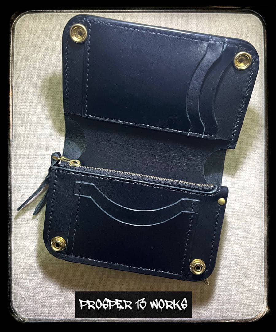 ミドル トラッカーウォレット 姫路レザー タンニン鞣し