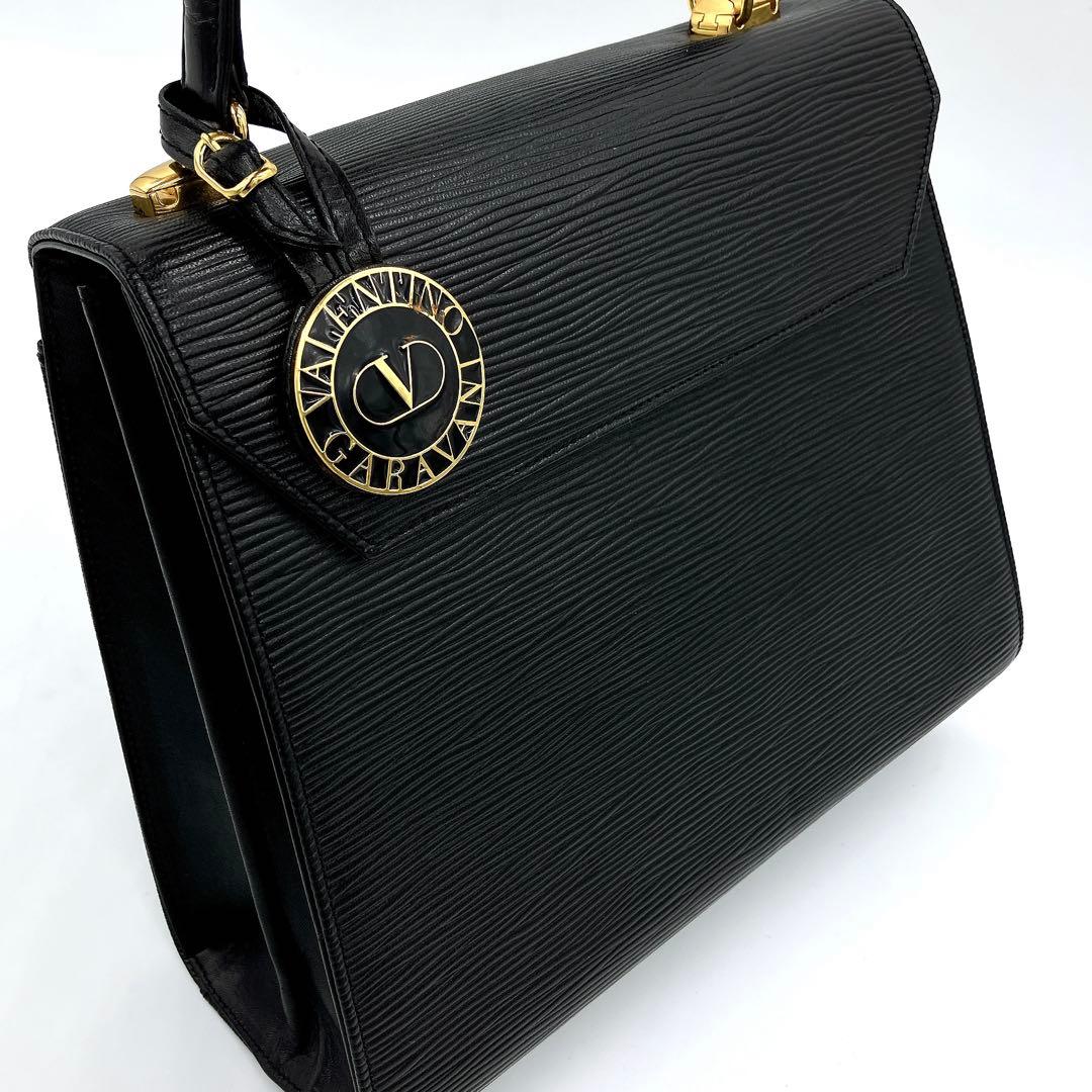 【Valentino Garavani】2wayバッグ　ハンドバッグ　ブラック