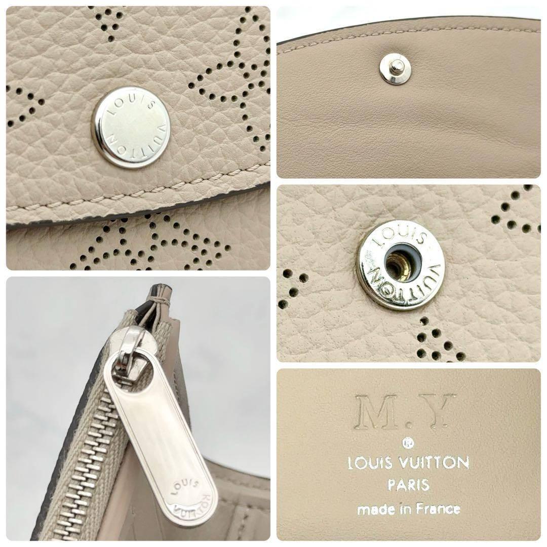 【新品級】ルイヴィトン マヒナ ヴィクトリーヌ ガレ ベージュ 三つ折り財布