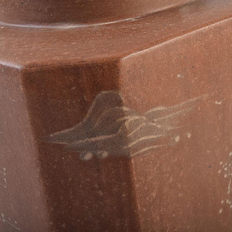 中国　紫砂　朱泥　山水漢詩文　一対　茶入　茶壷　在銘　V　R9473