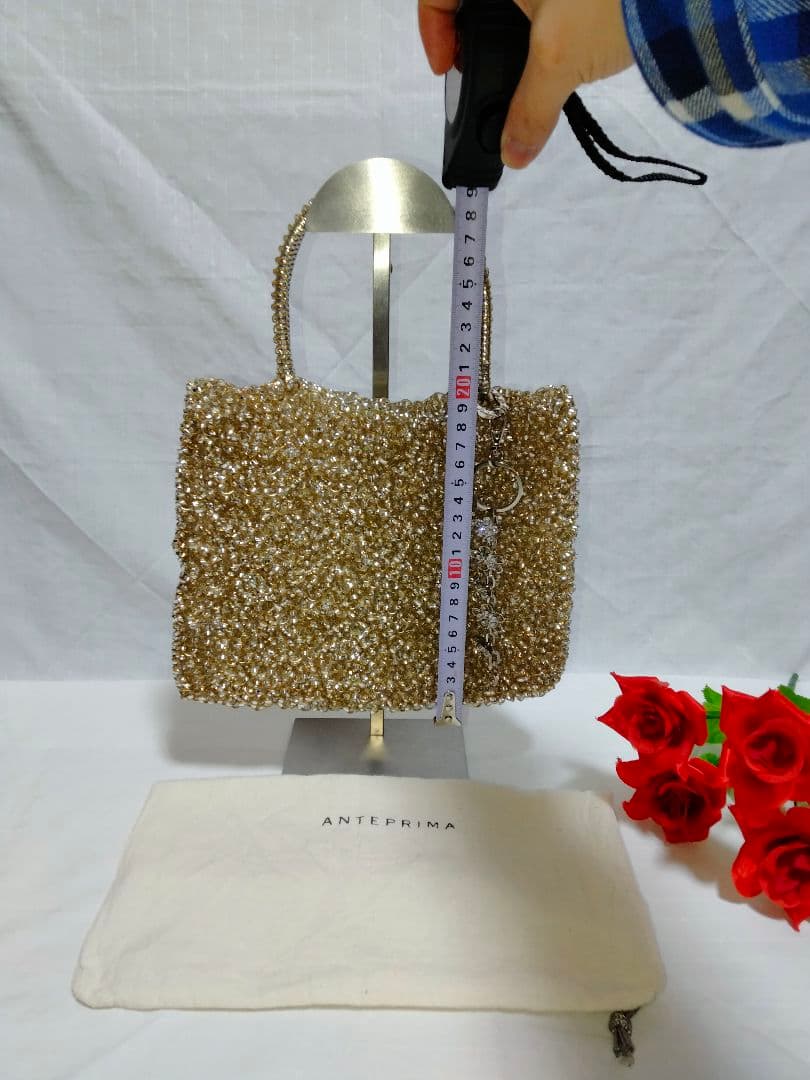 美品 アンテプリマ ANTEPRIMA ワイヤーバッグ スクエア チャーム付き