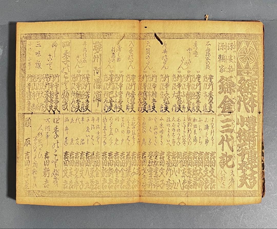 芝居番付帖　1帖