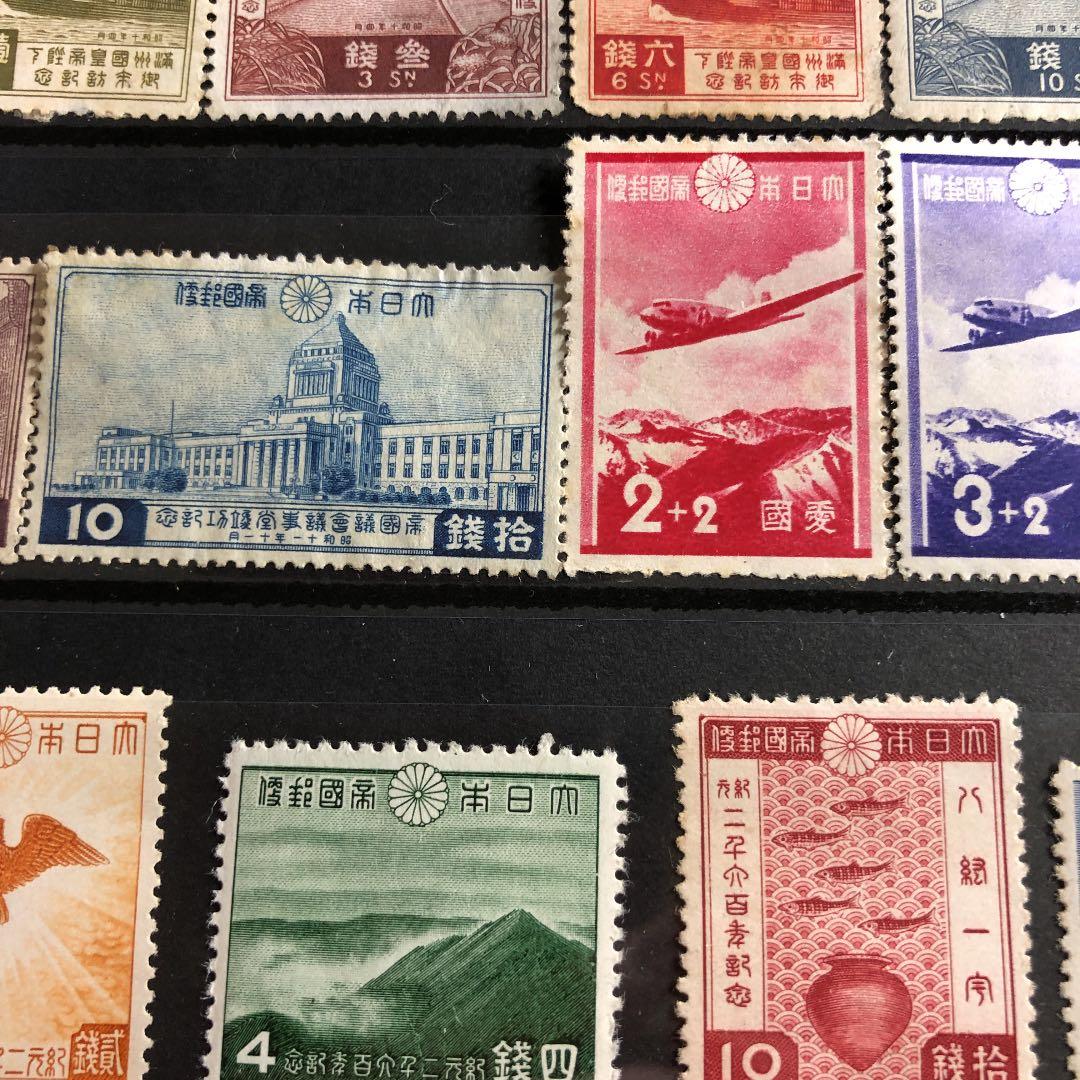 カタログ価38,210円！昭和3〜19年記念切手38種！１０シリーズ完！格安にて