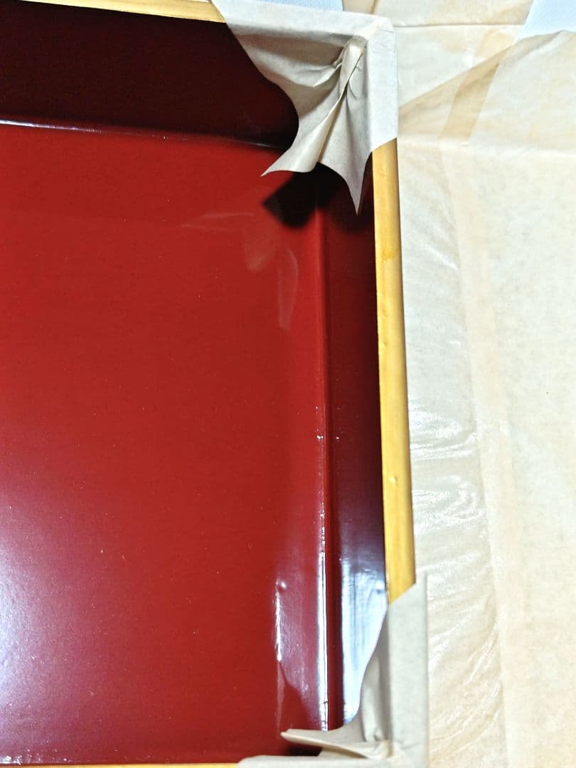 黒赤漆塗り　縁取り金色　2段重箱✕2　木箱入り　天然木