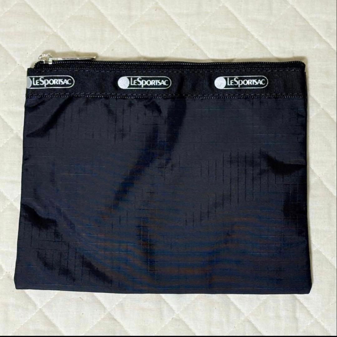 【軽量・大容量】レスポートサック 黒 ボストンバッグ ショルダー付き