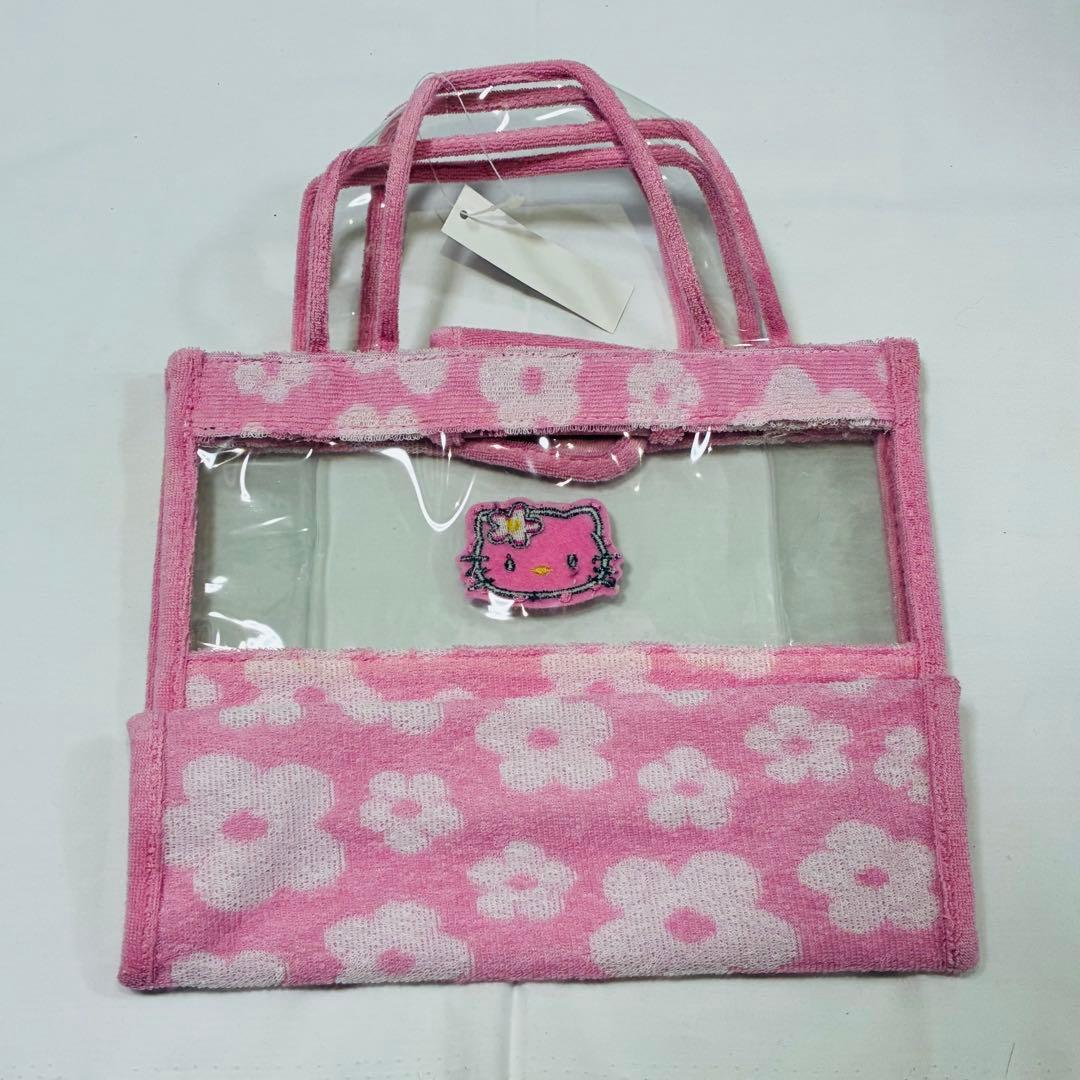 1999年　ハローキティ ビニールトートバッグ 平成レトロ　カオハナ