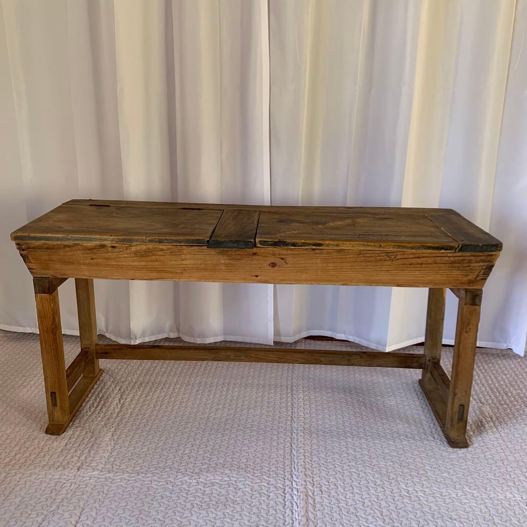 送料込❗️アンティーク　雰囲気あるスクールデスク　机