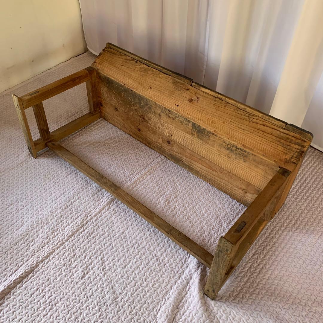 送料込❗️アンティーク　雰囲気あるスクールデスク　机