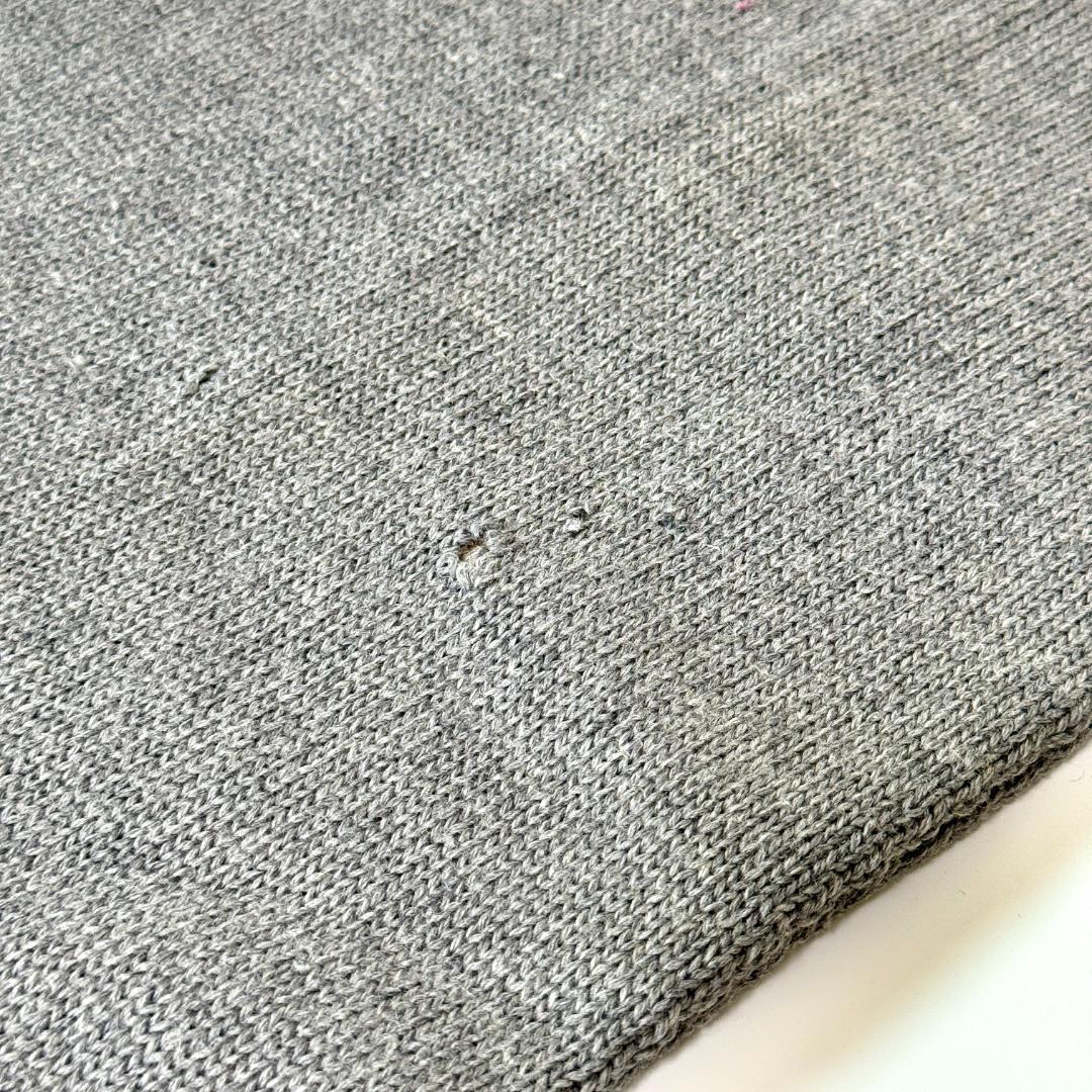 CHANEL シャネル ココマーク ニットマフラー ストール グレー/アイボリー