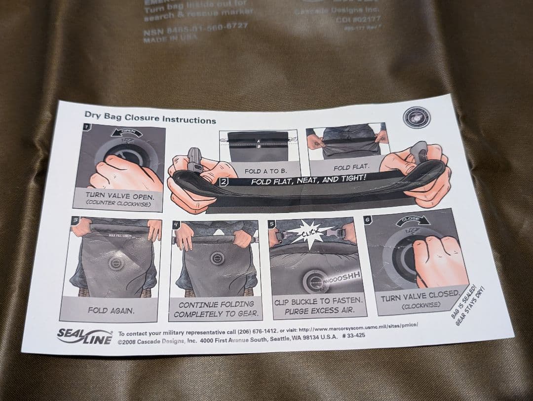 米軍　実物　SEAL LINE MACS SACK 65L