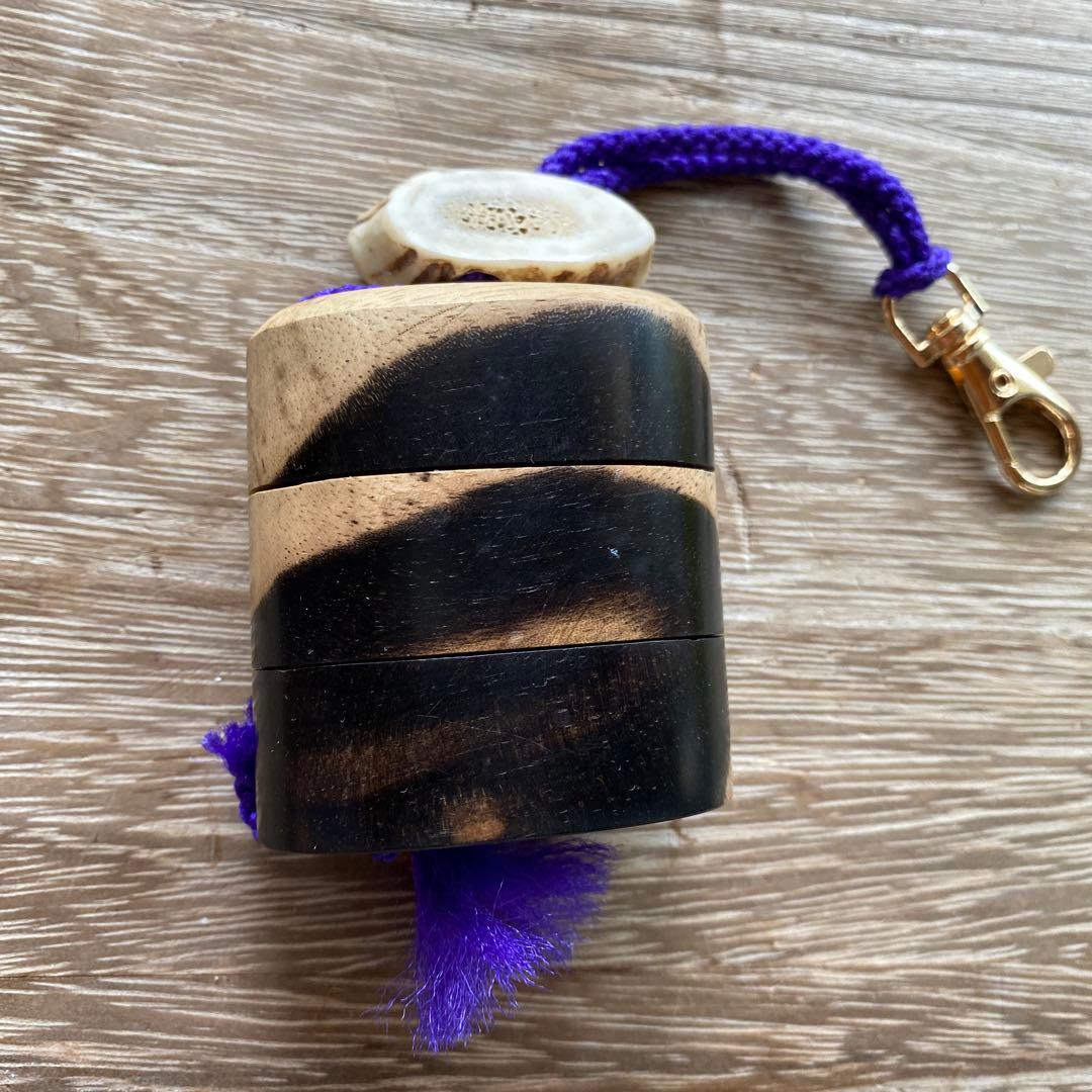 【希少素材】黒柿×鹿角 印籠｜伝統技術の手作り工芸｜和風モダンな逸品