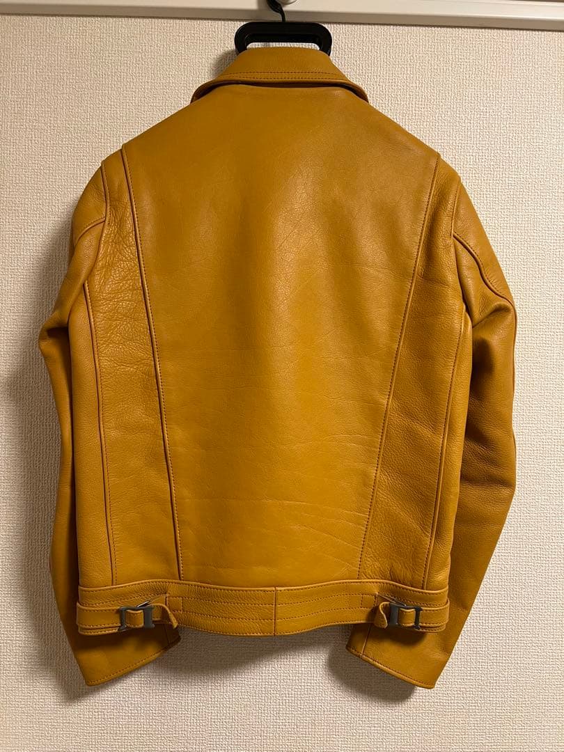 addict clothesライダースAD-03イエロー 34 ルイスレザー