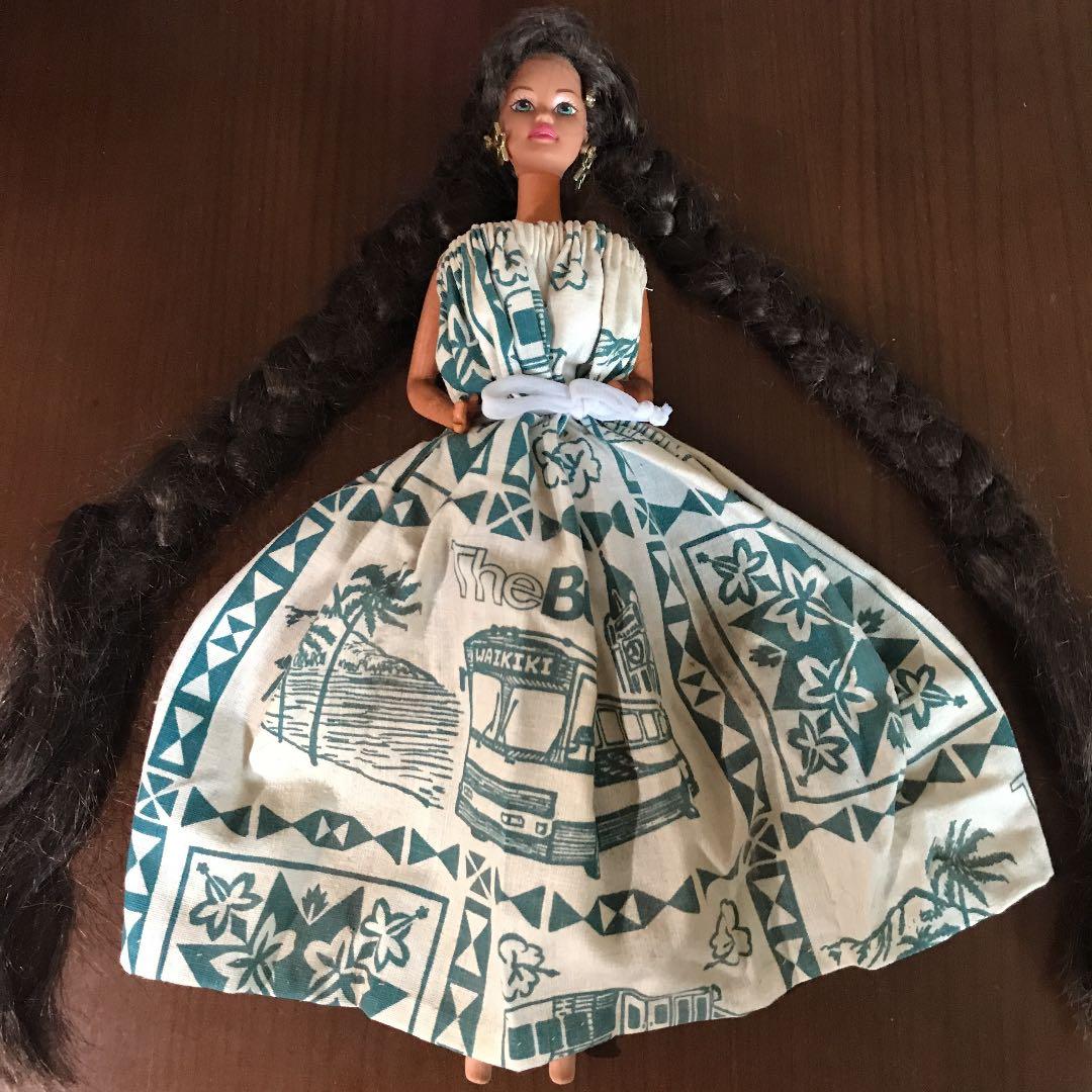 ポリネシアン　バービー人形　ヴィンテージ　TheBUSユニフォーム柄ドレス